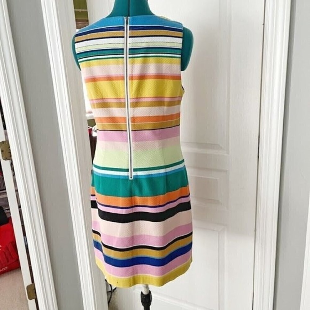 Tracy Reese x Anthropologie Coastal Casual Stripe Sleeveless Shift Dress XKNL17 - Picture 10 of 13